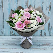Букет цветов из:  Герберы, Альстромерии и Хризантемы в Царево