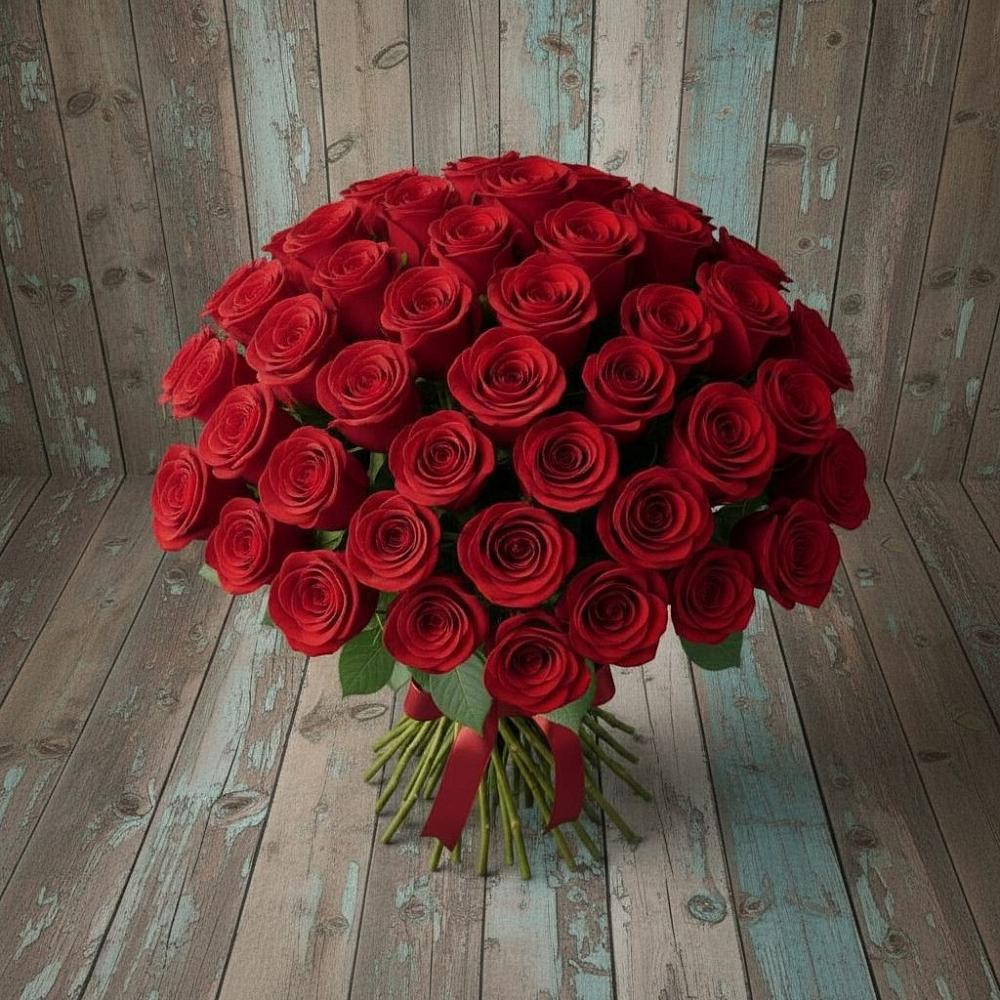Букет 55 Красных роз Фридом в Царево