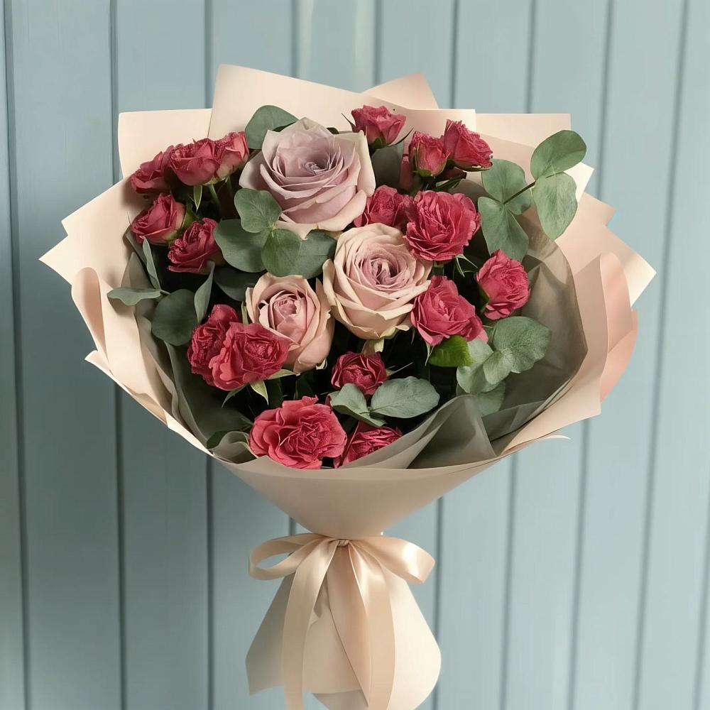 Букет цветов из: Гвоздики и Розы в Царево