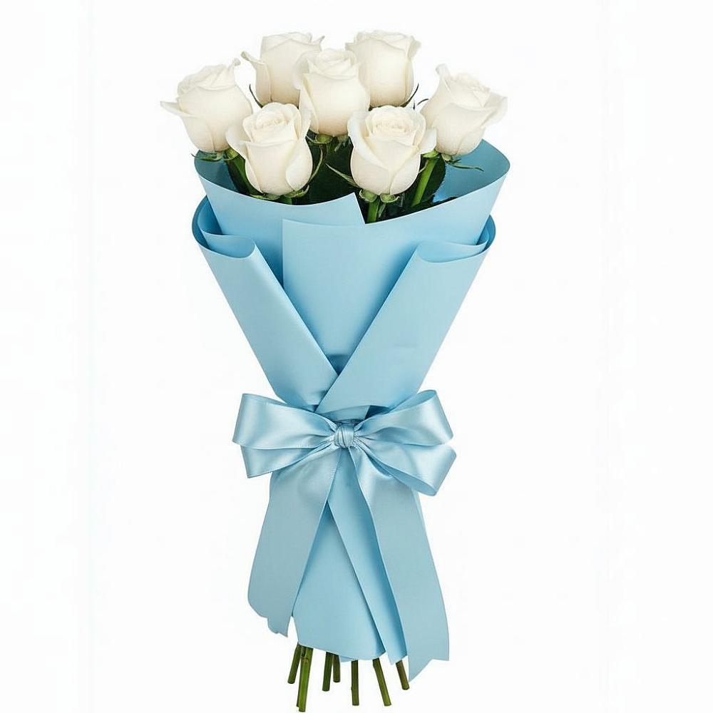 Букет 7 белых роз Проуд в Царево