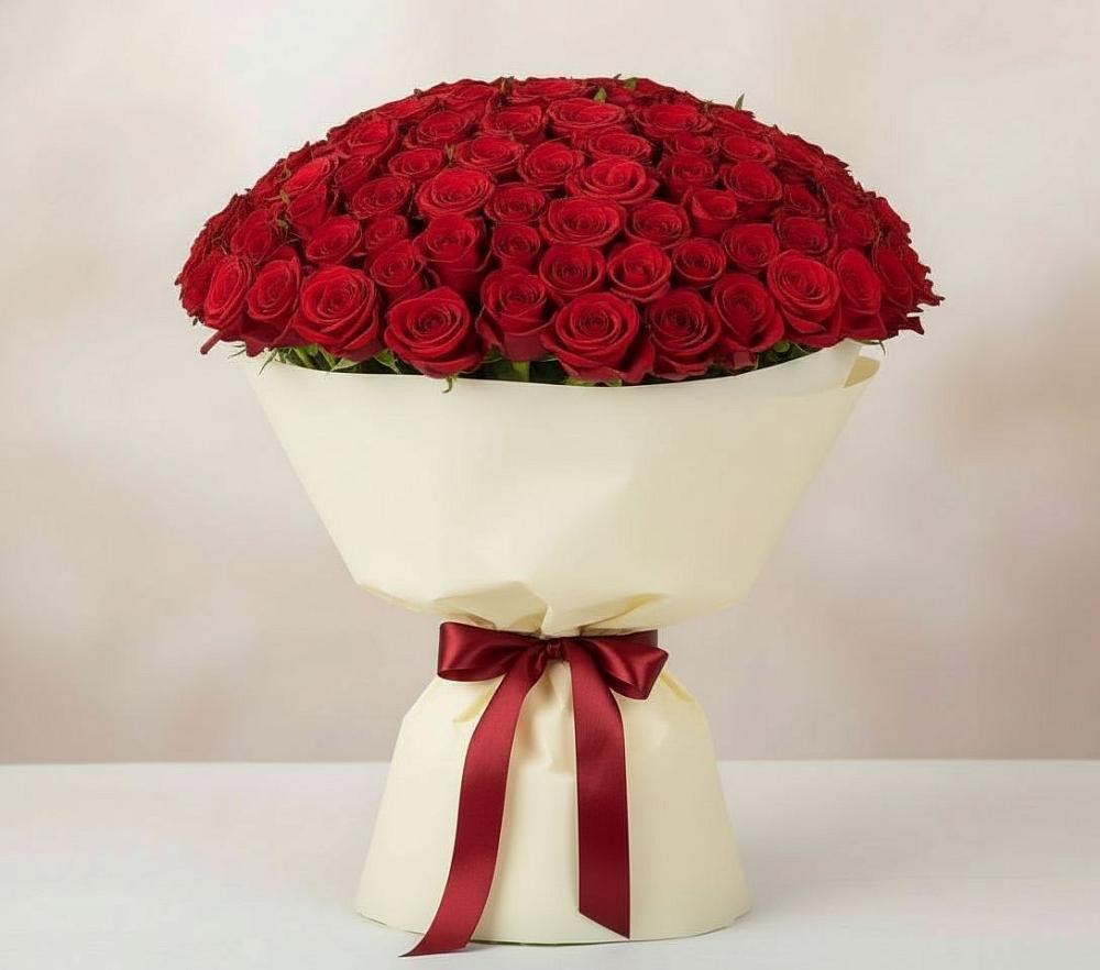 Букет 101 Красная роза Милано в Царево