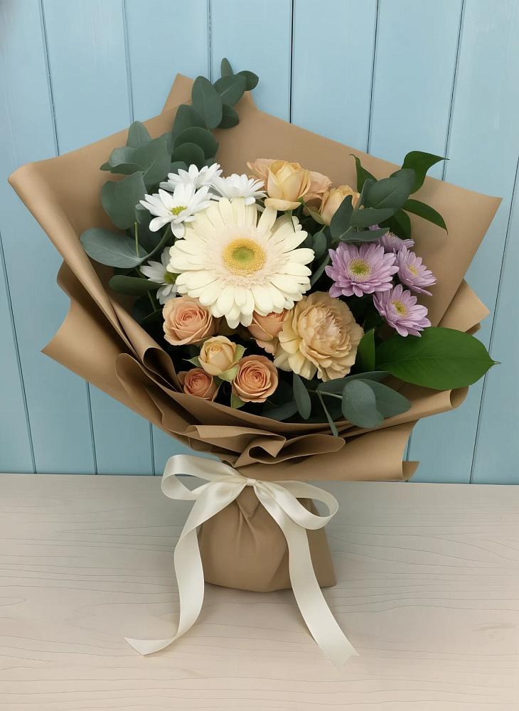 Букет цветов из: Герберы и Хризантемы в Царево