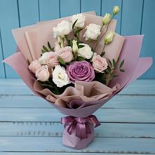 Букет цветов из:  Розы и Лизиантусы #REPLACE_PRED# Царево