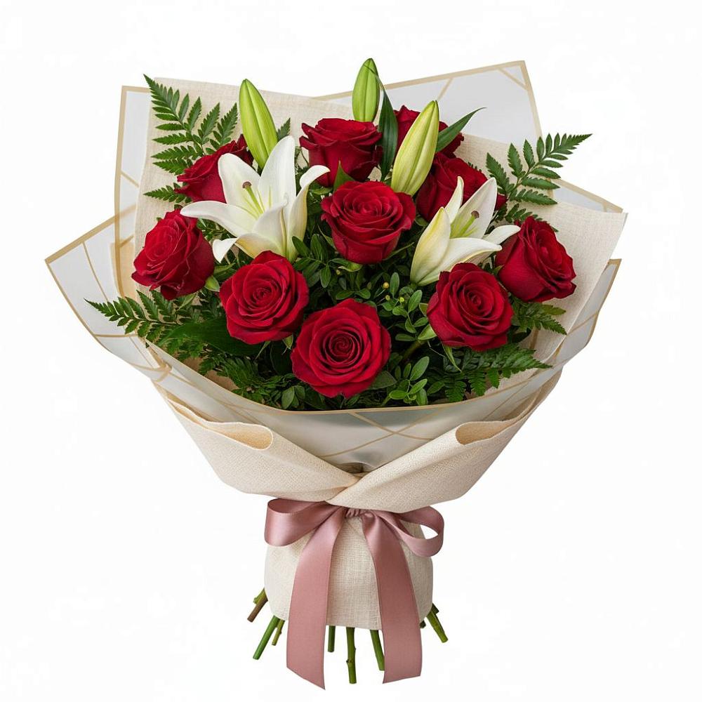 Букет цветов из: Лилии и Розы в Царево