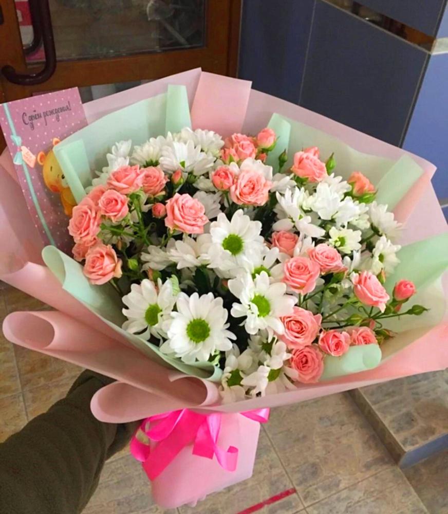 Букет цветов из: Розы и Хризантемы в Царево