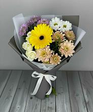 Букет цветов из:  Розы, Герберы и Хризантемы в Царево