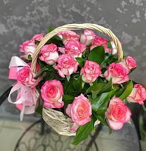 Цветочная композиция из Розы в корзине #REPLACE_PRED# Царево