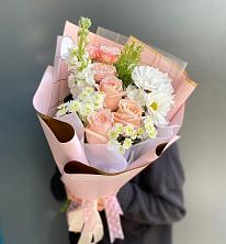 Букет цветов из:  Хризантемы и Розы в Царево