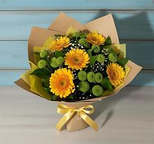 Букет цветов из:  Герберы и Хризантемы в Царево