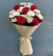 Букет цветов из:  Розы и Хризантемы в Царево