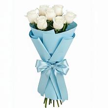 Букет 7 белых роз Проуд в Царево