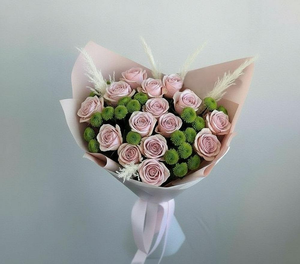 Букет цветов из: Розы и Хризантемы в Царево