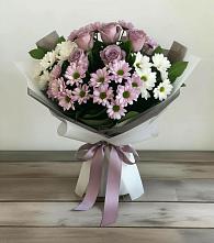 Букет цветов из:  Хризантемы и Розы #REPLACE_PRED# Царево