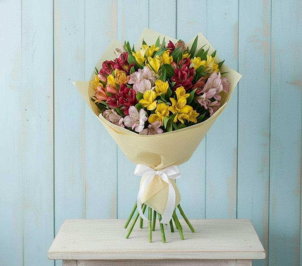 Букет цветов из: Альстромерии в Царево
