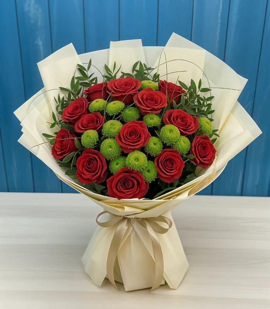 Букет цветов из: Розы и Хризантемы в Царево