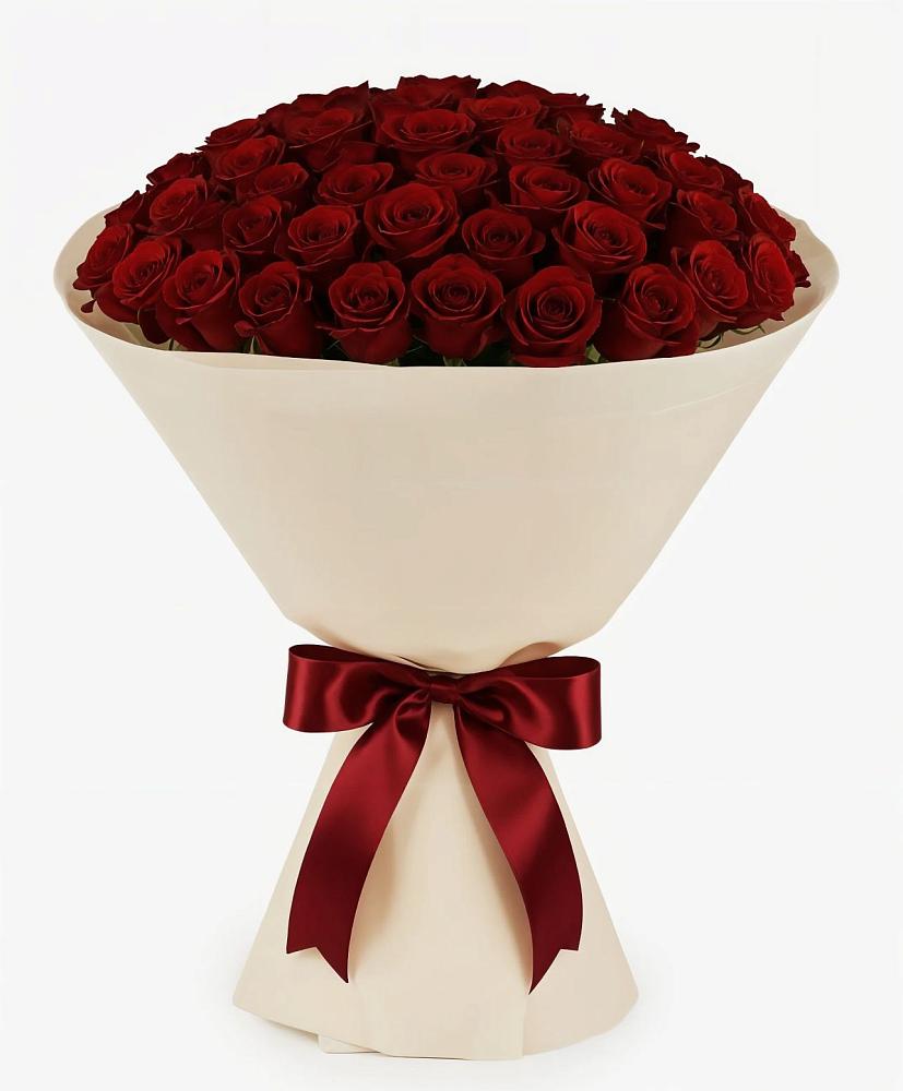 Букет 101 Бордовая роза Блэк Бакарра в Царево