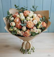 Букет цветов из:  Альстромерии и Розы в Царево